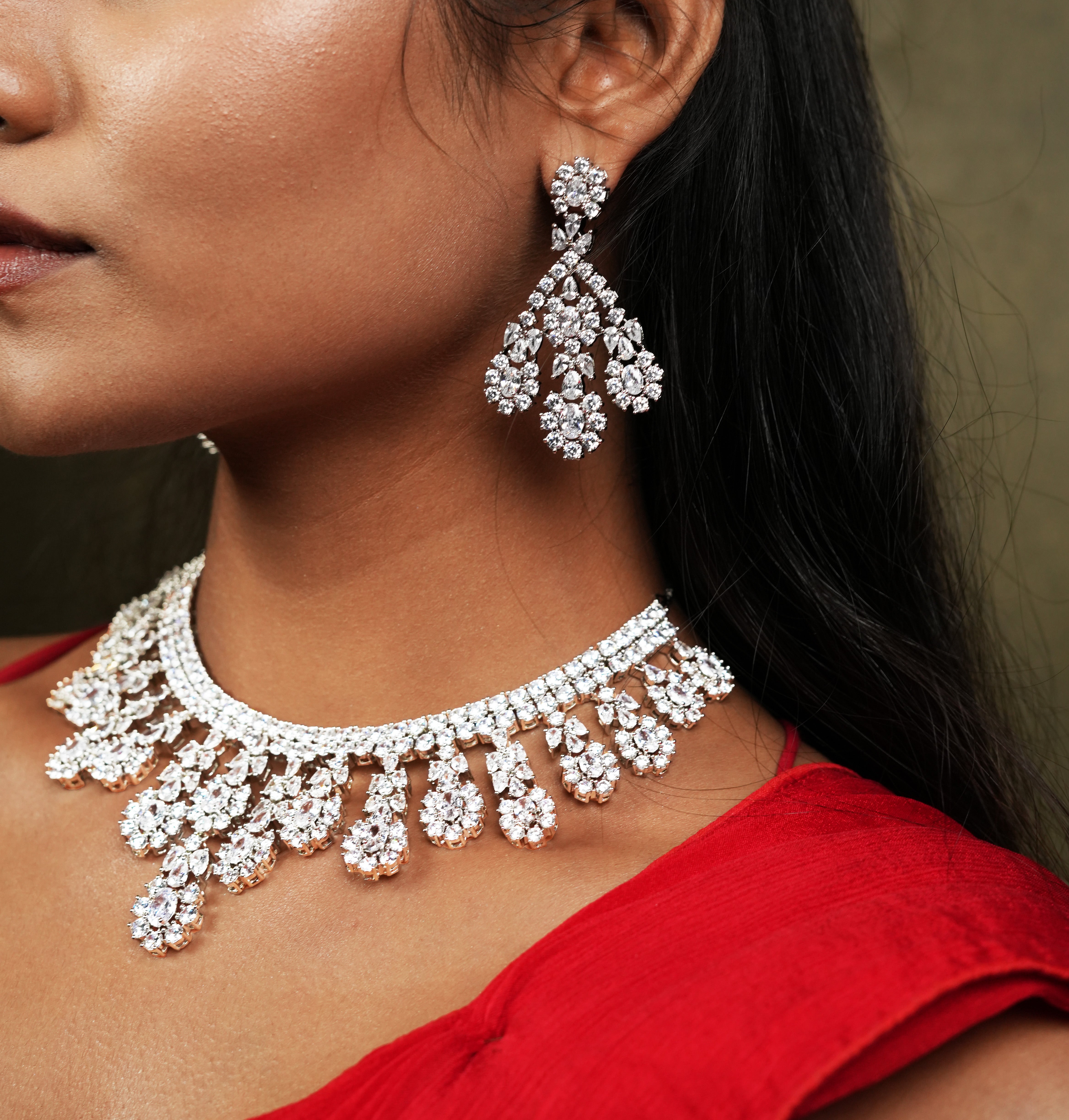 Radiant Luxe American Diamond Necklace Set